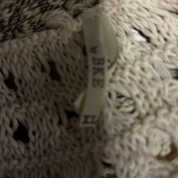 BKE Women's Shawl Collar Sweater Crochet Knit Long Sleeve Sz XL Cottage Core - Picture 16 of 16